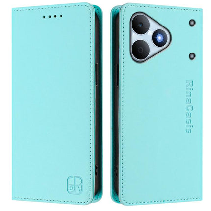 RC01 Dual-Folded Magnetic Suction RFID Leather Phone Case, For Realme Note 80 4G Global, For Realme 16 5G Global, For Realme 16 Pro+ 5G Global
