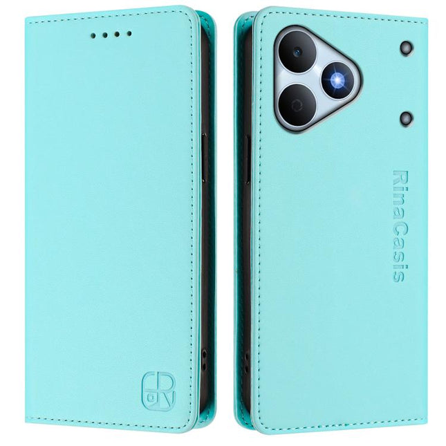 RC01 Dual-Folded Magnetic Suction RFID Leather Phone Case, For Realme Note 80 4G Global, For Realme 16 5G Global, For Realme 16 Pro+ 5G Global