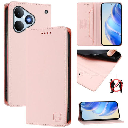 RC01 Dual-Folded Magnetic Suction RFID Leather Phone Case, For Realme Note 80 4G Global, For Realme 16 5G Global, For Realme 16 Pro+ 5G Global