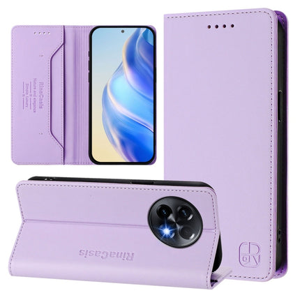 RC01 Dual-Folded Magnetic Suction RFID Leather Phone Case, For OnePlus 11R, For OnePlus 11, For OnePlus Nord N300