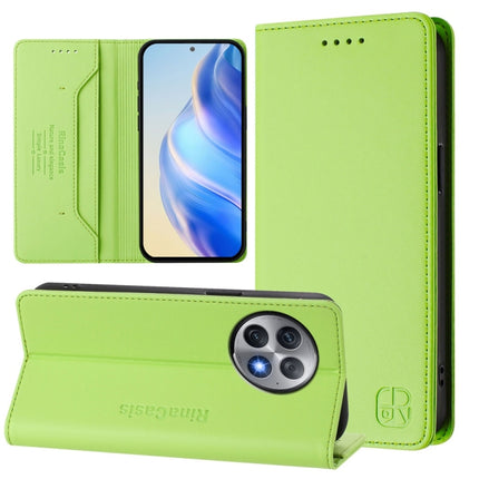 RC01 Dual-Folded Magnetic Suction RFID Leather Phone Case, For OnePlus 12R, For OnePlus 12 Global, For OnePlus Ace 2 Pro