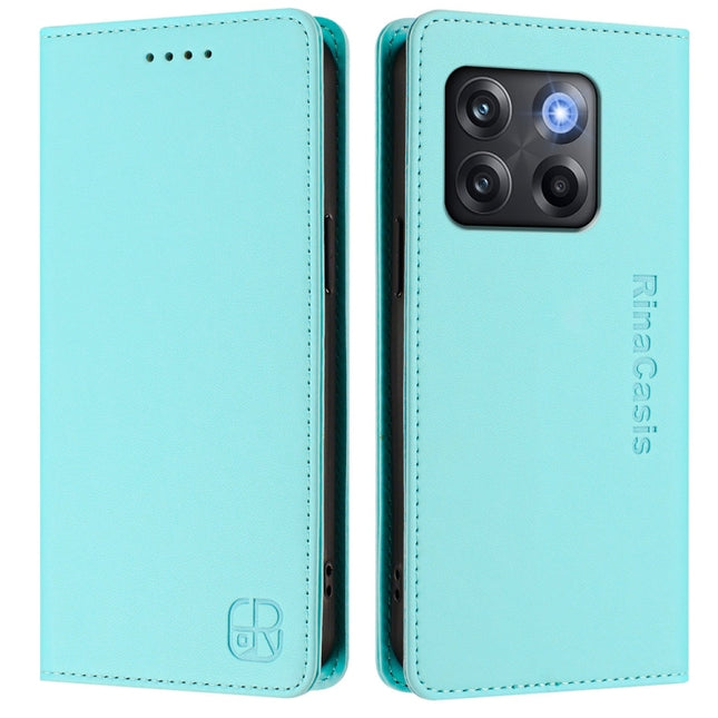 RC01 Dual-Folded Magnetic Suction RFID Leather Phone Case, For OnePlus Ace Pro / OnePlus 10T Global, For OnePlus Nord 2T, For OnePlus 10R / OnePlus Ace