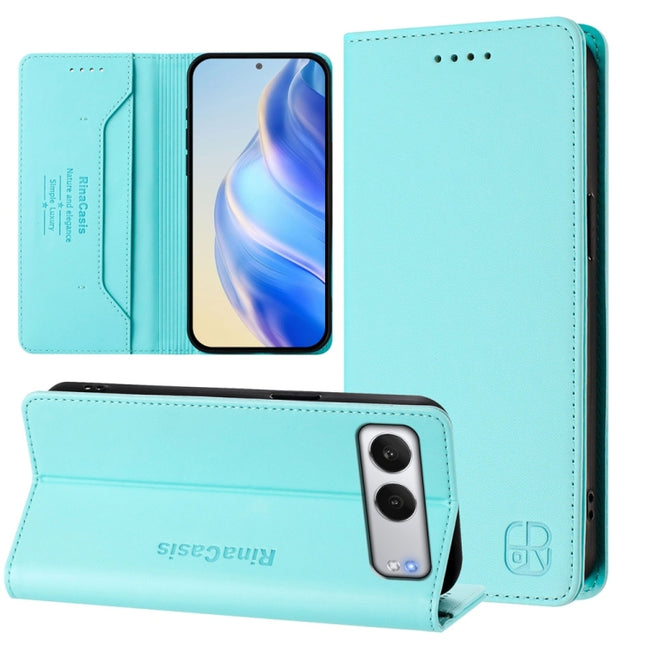 RC01 Dual-Folded Magnetic Suction RFID Leather Phone Case, For OnePlus Nord 4, For OnePlus Nord 4 5G Global, For OnePlus Nord CE4 Lite