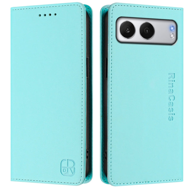 RC01 Dual-Folded Magnetic Suction RFID Leather Phone Case, For OnePlus Nord 4, For OnePlus Nord 4 5G Global, For OnePlus Nord CE4 Lite