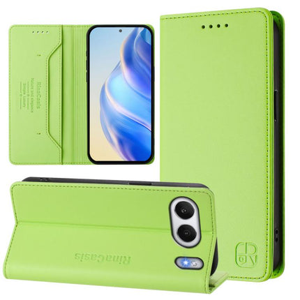 RC01 Dual-Folded Magnetic Suction RFID Leather Phone Case, For OnePlus Nord 4, For OnePlus Nord 4 5G Global, For OnePlus Nord CE4 Lite