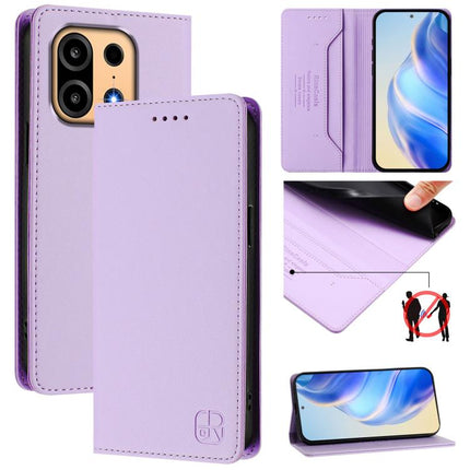 RC01 Dual-Folded Magnetic Suction RFID Leather Phone Case, For OnePlus Turbo 6X Pro 5G, For OnePlus Turbo 6 / 6V 5G, For OnePlus Ace 5 Ultra