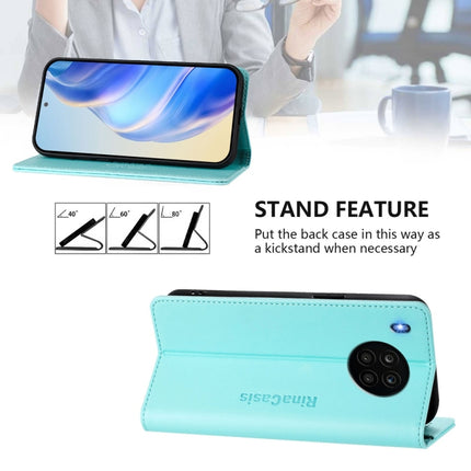 RC01 Dual-Folded Magnetic Suction RFID Leather Phone Case, For Honor 50 Lite, For Honor 50 Pro, For Honor 50 SE / Huawei nova 9 SE