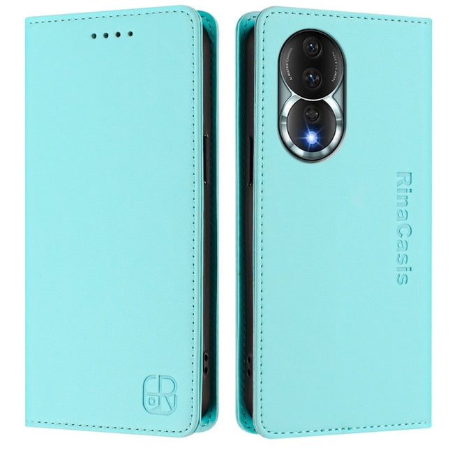 RC01 Dual-Folded Magnetic Suction RFID Leather Phone Case, For Honor 80, For Honor X9 4G / 5G / Honor X30 5G, For Honor X40i