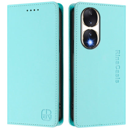 RC01 Dual-Folded Magnetic Suction RFID Leather Phone Case, For Honor 90, For Honor X7a / Honor Play7T, For Honor Magic5 Pro