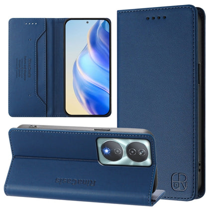 RC01 Dual-Folded Magnetic Suction RFID Leather Phone Case, For Honor 90 Smart / X7b 5G / 4G Global, For Honor Magic6 Pro Global, For Honor Magic6 Global