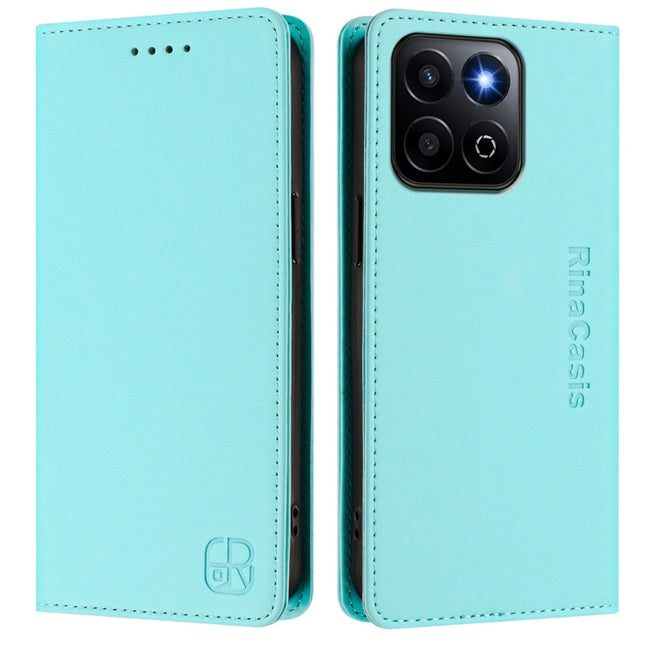 RC01 Dual-Folded Magnetic Suction RFID Leather Phone Case, For Honor 200 Smart Global / X7c 4G, For Honor X6b, For Honor 200