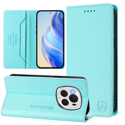 RC01 Dual-Folded Magnetic Suction RFID Leather Phone Case, For Honor 90 Smart / X7b 5G / 4G Global, For Honor Magic6 Pro Global, For Honor Magic6 Global