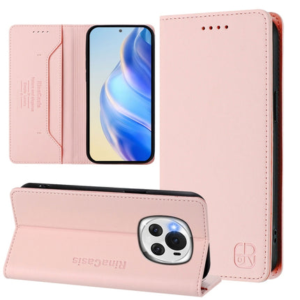 RC01 Dual-Folded Magnetic Suction RFID Leather Phone Case, For Honor 90 Smart / X7b 5G / 4G Global, For Honor Magic6 Pro Global, For Honor Magic6 Global