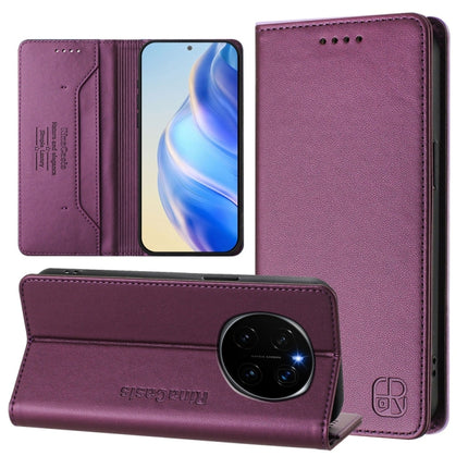 RC01 Dual-Folded Magnetic Suction RFID Leather Phone Case, For Honor Magic7 Pro, For Honor Magic7, For Honor X5b / X5b Plus Global