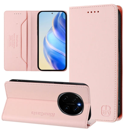 RC01 Dual-Folded Magnetic Suction RFID Leather Phone Case, For Honor Magic7 Pro, For Honor Magic7, For Honor X5b / X5b Plus Global