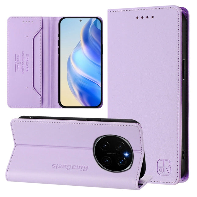 RC01 Dual-Folded Magnetic Suction RFID Leather Phone Case, For Honor Magic7 Pro, For Honor Magic7, For Honor X5b / X5b Plus Global