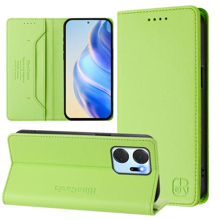 RC01 Dual-Folded Magnetic Suction RFID Leather Phone Case, For Honor 90, For Honor X7a / Honor Play7T, For Honor Magic5 Pro