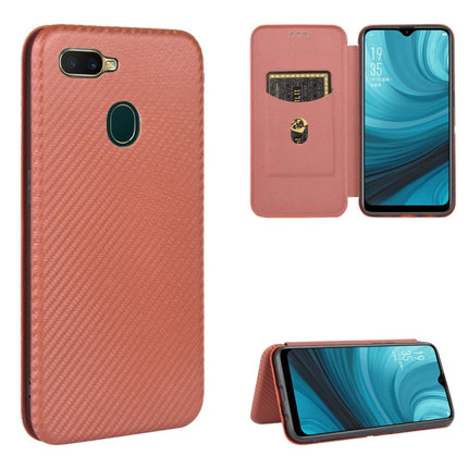 Carbon Fiber Texture Magnetic Horizontal Flip TPU + PC + PU Leather Case with Card Slot, For OPPO A5(AX5) / A3s / A12e, For OPPO A7(AX7) / A5s / AX5s / A12, For OPPO A8 / A31 (2020), For OPPO A9 (2020) / A11 / A11X / A5 (2020)