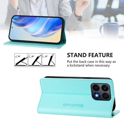 RC01 Dual-Folded Magnetic Suction RFID Leather Phone Case, For Honor X8a Global, For Honor X40 / X9a / Magic5 Lite, For Honor 80 GT