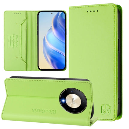 RC01 Dual-Folded Magnetic Suction RFID Leather Phone Case, For Honor X8b Global, For Honor X9b / Magic6 Lite 5G Global, For Honor X6a