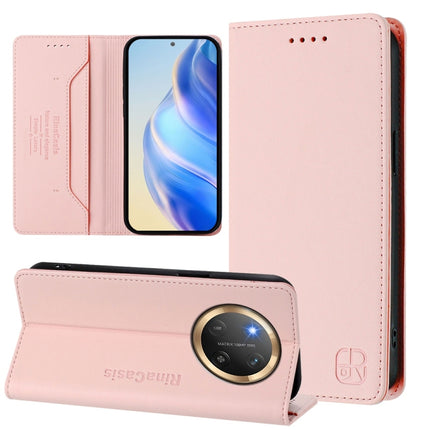 RC01 Dual-Folded Magnetic Suction RFID Leather Phone Case, For Honor 300 Pro / 300 Ultra, For Honor 300, For Honor X9c Global
