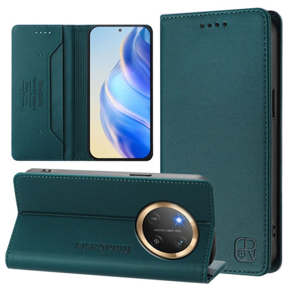 RC01 Dual-Folded Magnetic Suction RFID Leather Phone Case, For Honor 300 Pro / 300 Ultra, For Honor 300, For Honor X9c Global
