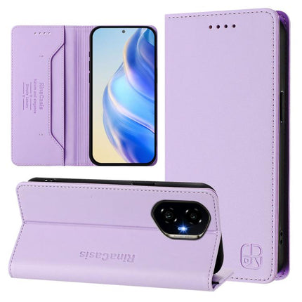 RC01 Dual-Folded Magnetic Suction RFID Leather Phone Case, For Honor 300 Pro / 300 Ultra, For Honor 300, For Honor X9c Global