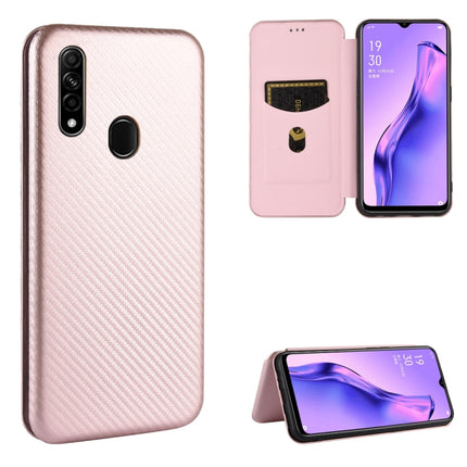 Carbon Fiber Texture Magnetic Horizontal Flip TPU + PC + PU Leather Case with Card Slot, For OPPO A5(AX5) / A3s / A12e, For OPPO A7(AX7) / A5s / AX5s / A12, For OPPO A8 / A31 (2020), For OPPO A9 (2020) / A11 / A11X / A5 (2020)