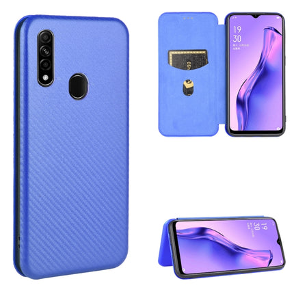 Carbon Fiber Texture Magnetic Horizontal Flip TPU + PC + PU Leather Case with Card Slot, For OPPO A5(AX5) / A3s / A12e, For OPPO A7(AX7) / A5s / AX5s / A12, For OPPO A8 / A31 (2020), For OPPO A9 (2020) / A11 / A11X / A5 (2020)