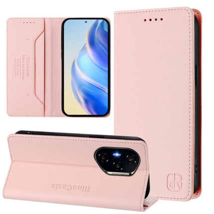 RC01 Dual-Folded Magnetic Suction RFID Leather Phone Case, For Honor 300 Pro / 300 Ultra, For Honor 300, For Honor X9c Global