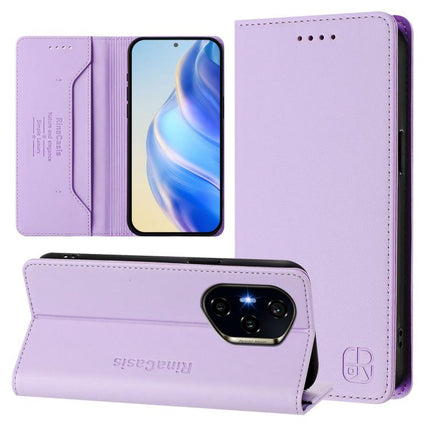 RC01 Dual-Folded Magnetic Suction RFID Leather Phone Case, For Honor 300 Pro / 300 Ultra, For Honor 300, For Honor X9c Global