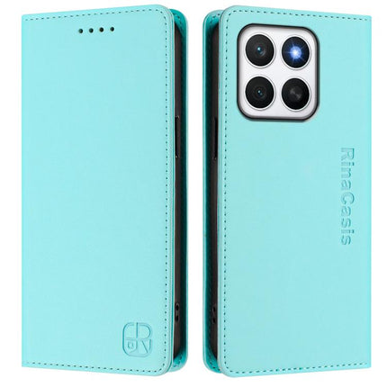 RC01 Dual-Folded Magnetic Suction RFID Leather Phone Case, For Honor X8c 4G, For Honor GT, For Honor X60 / X9c Smart