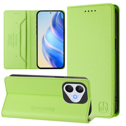 RC01 Dual-Folded Magnetic Suction RFID Leather Phone Case, For Honor Play 60, For Honor 400 Lite Global, For Honor 400 Global 156.5mm