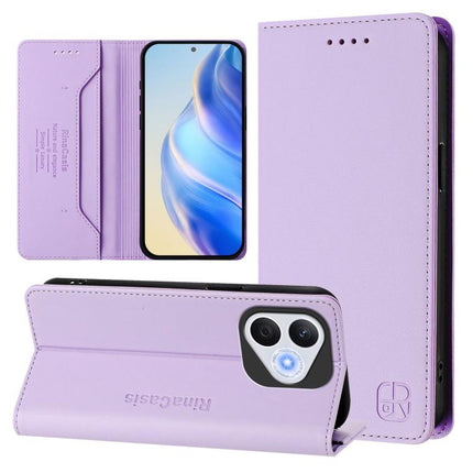 RC01 Dual-Folded Magnetic Suction RFID Leather Phone Case, For Honor Play 60, For Honor 400 Lite Global, For Honor 400 Global 156.5mm