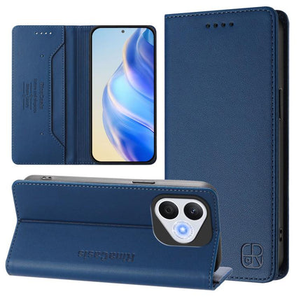 RC01 Dual-Folded Magnetic Suction RFID Leather Phone Case, For Honor Play 60, For Honor 400 Lite Global, For Honor 400 Global 156.5mm