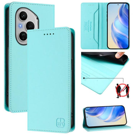 RC01 Dual-Folded Magnetic Suction RFID Leather Phone Case, For Honor X5c Plus, For Honor 400 Pro Global 160.8mm, For Honor Power