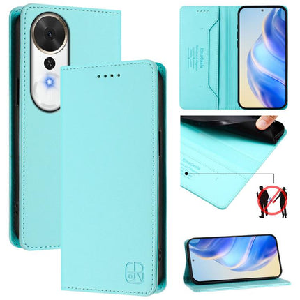 RC01 Dual-Folded Magnetic Suction RFID Leather Phone Case, For Honor Magic8 Pro, For Honor Magic8, For Honor Play 70 Plus