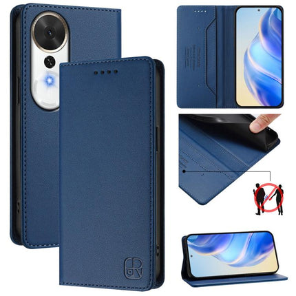 RC01 Dual-Folded Magnetic Suction RFID Leather Phone Case, For Honor Magic8 Pro, For Honor Magic8, For Honor Play 70 Plus