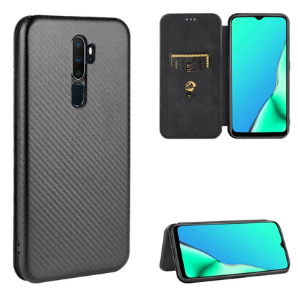 Carbon Fiber Texture Magnetic Horizontal Flip TPU + PC + PU Leather Case with Card Slot, For OPPO A5(AX5) / A3s / A12e, For OPPO A7(AX7) / A5s / AX5s / A12, For OPPO A8 / A31 (2020), For OPPO A9 (2020) / A11 / A11X / A5 (2020)