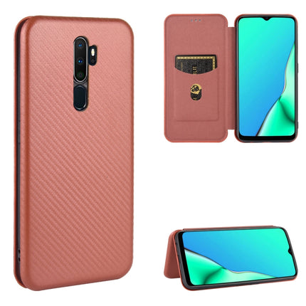 Carbon Fiber Texture Magnetic Horizontal Flip TPU + PC + PU Leather Case with Card Slot, For OPPO A5(AX5) / A3s / A12e, For OPPO A7(AX7) / A5s / AX5s / A12, For OPPO A8 / A31 (2020), For OPPO A9 (2020) / A11 / A11X / A5 (2020)