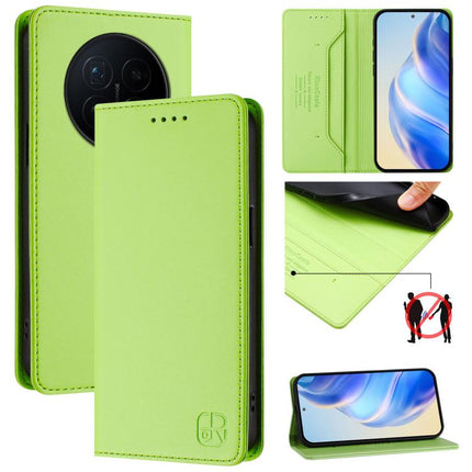 RC01 Dual-Folded Magnetic Suction RFID Leather Phone Case, For Honor Magic8 Pro, For Honor Magic8, For Honor Play 70 Plus
