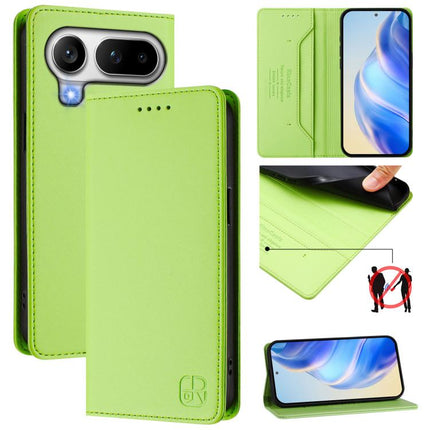 RC01 Dual-Folded Magnetic Suction RFID Leather Phone Case, For Honor 600 Lite Global, For Honor Magic8 Pro Air 5G, For Honor X8d 4G