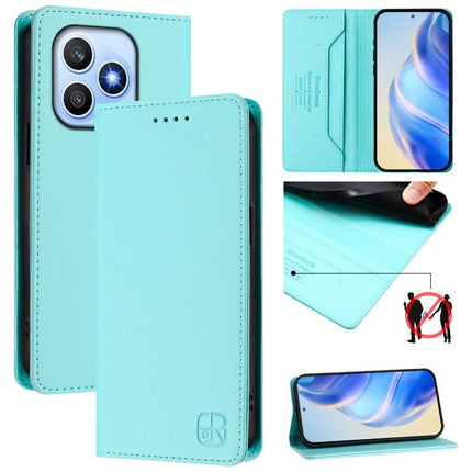 RC01 Dual-Folded Magnetic Suction RFID Leather Phone Case, For Honor 600 Lite Global, For Honor Magic8 Pro Air 5G, For Honor X8d 4G
