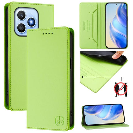 RC01 Dual-Folded Magnetic Suction RFID Leather Phone Case, For Honor 600 Lite Global, For Honor Magic8 Pro Air 5G, For Honor X8d 4G