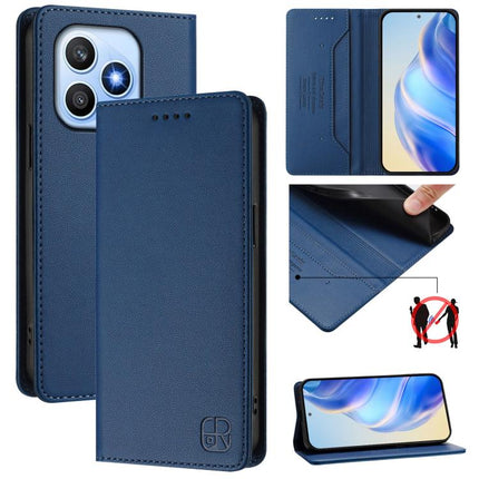 RC01 Dual-Folded Magnetic Suction RFID Leather Phone Case, For Honor 600 Lite Global, For Honor Magic8 Pro Air 5G, For Honor X8d 4G
