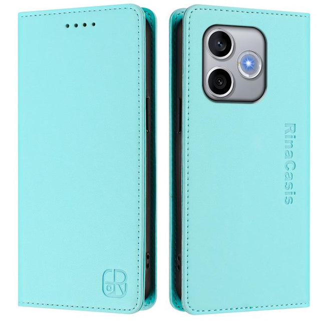 RC01 Dual-Folded Magnetic Suction RFID Leather Phone Case, For Honor 600 Lite Global, For Honor Magic8 Pro Air 5G, For Honor X8d 4G
