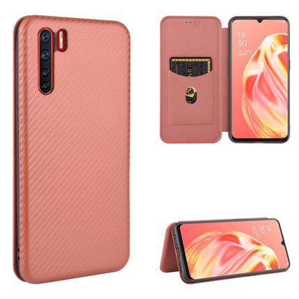 Carbon Fiber Texture Magnetic Horizontal Flip TPU + PC + PU Leather Case with Card Slot, For OPPO A52 / A72 / A92, For OPPO A91 / F15 Reno3(Southeast Asia Version), For OPPO A92s, For OPPO Ace2
