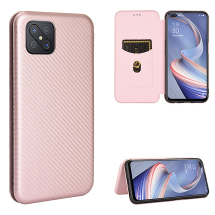 Carbon Fiber Texture Magnetic Horizontal Flip TPU + PC + PU Leather Case with Card Slot, For OPPO A52 / A72 / A92, For OPPO A91 / F15 Reno3(Southeast Asia Version), For OPPO A92s, For OPPO Ace2