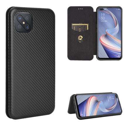 Carbon Fiber Texture Magnetic Horizontal Flip TPU + PC + PU Leather Case with Card Slot, For OPPO A52 / A72 / A92, For OPPO A91 / F15 Reno3(Southeast Asia Version), For OPPO A92s, For OPPO Ace2