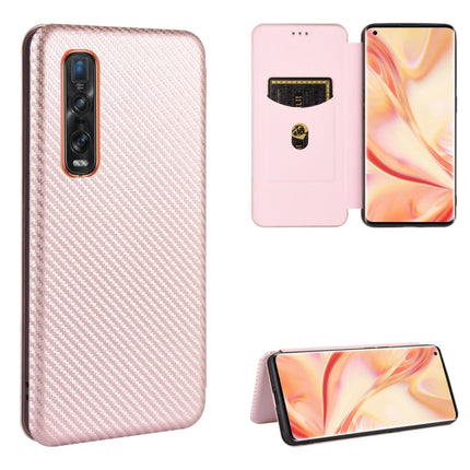 Carbon Fiber Texture Magnetic Horizontal Flip TPU + PC + PU Leather Case with Card Slot, For OPPO Find X2 Pro, For OPPO Find X2, For OPPO Realme C11, For OPPO Realme C15